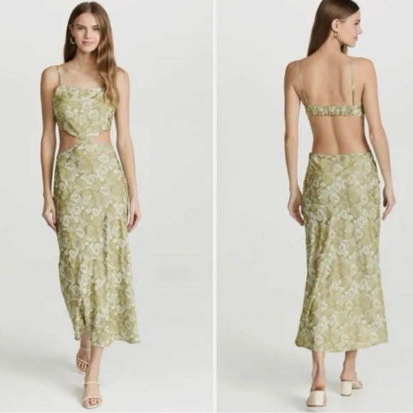 Rahi Floral Print Cutout Maxi Dress - Picture 1 of 5